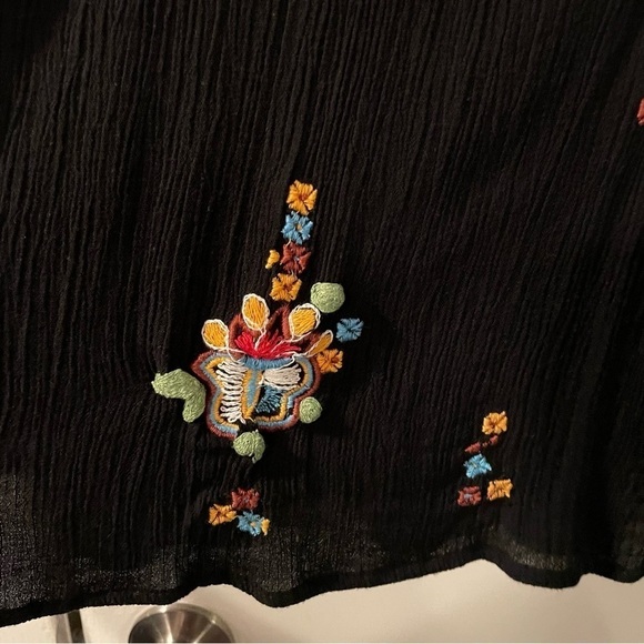 Free People Oxford Floral Embroidered Multicolor Black Dress - Picture 7 of 7